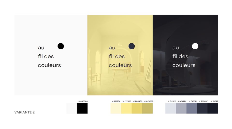 Palette de couleurs de l’identité Au fil des couleurs