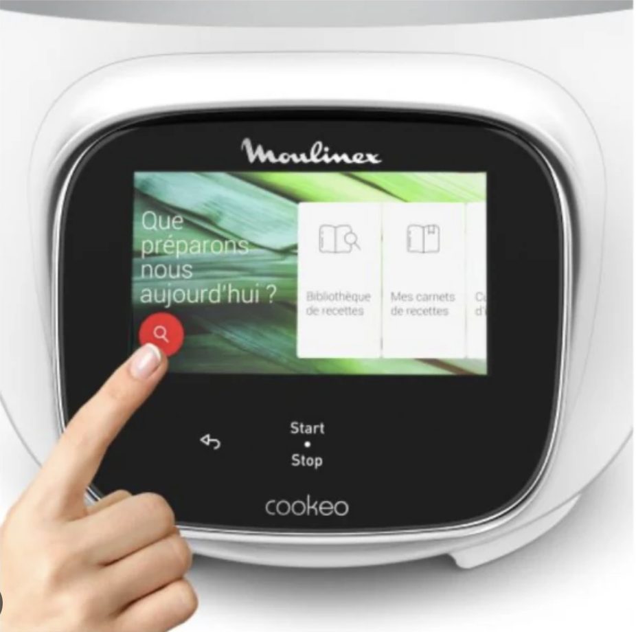 Écran du Cookeo Moulinex conçu avec le Groupe SEB